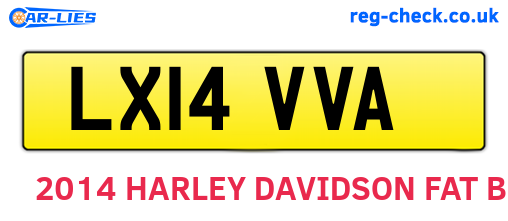 LX14VVA are the vehicle registration plates.