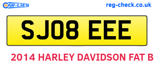 SJ08EEE are the vehicle registration plates.