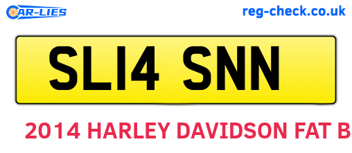 SL14SNN are the vehicle registration plates.