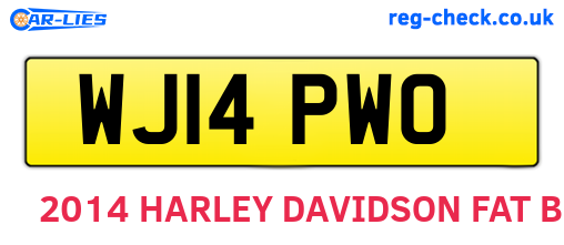 WJ14PWO are the vehicle registration plates.