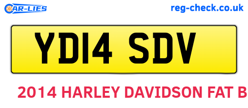 YD14SDV are the vehicle registration plates.