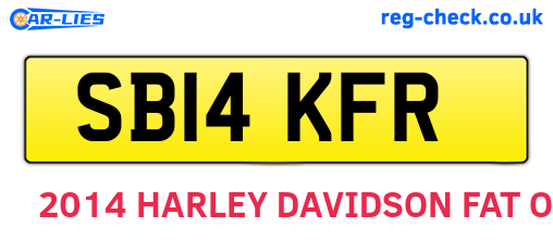 SB14KFR are the vehicle registration plates.