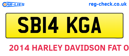 SB14KGA are the vehicle registration plates.
