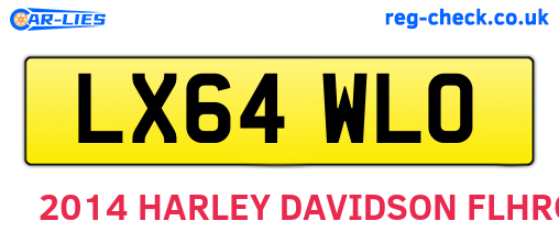 LX64WLO are the vehicle registration plates.
