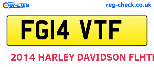 FG14VTF are the vehicle registration plates.