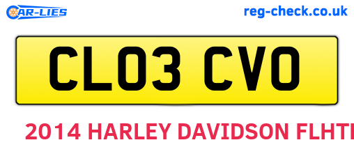 CL03CVO are the vehicle registration plates.