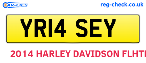 YR14SEY are the vehicle registration plates.