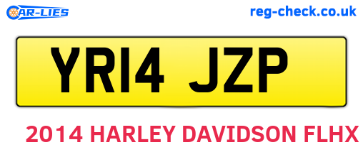YR14JZP are the vehicle registration plates.