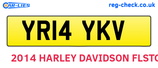 YR14YKV are the vehicle registration plates.