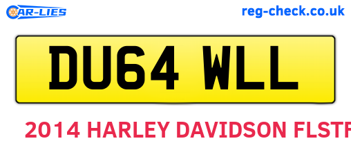 DU64WLL are the vehicle registration plates.