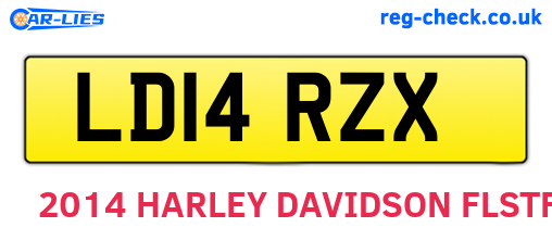 LD14RZX are the vehicle registration plates.