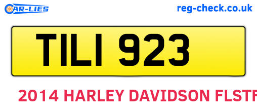 TIL1923 are the vehicle registration plates.