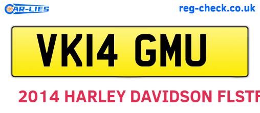 VK14GMU are the vehicle registration plates.