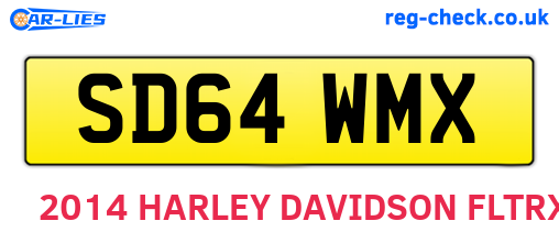 SD64WMX are the vehicle registration plates.