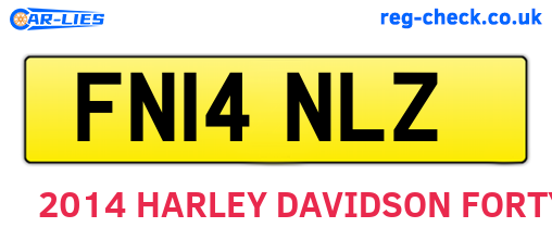 FN14NLZ are the vehicle registration plates.
