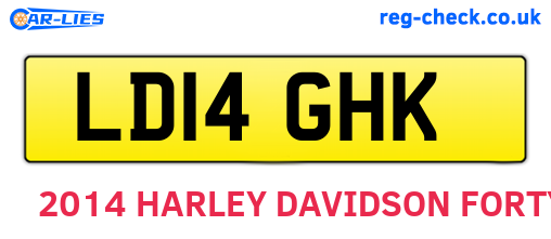 LD14GHK are the vehicle registration plates.