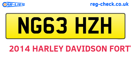 NG63HZH are the vehicle registration plates.