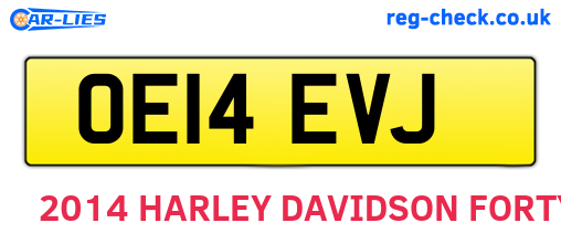 OE14EVJ are the vehicle registration plates.