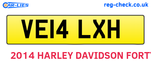 VE14LXH are the vehicle registration plates.