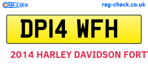 DP14WFH are the vehicle registration plates.