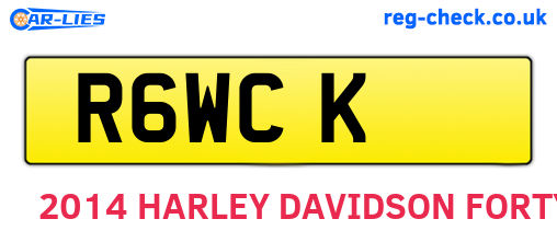 R6WCK are the vehicle registration plates.