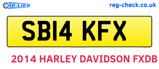 SB14KFX are the vehicle registration plates.