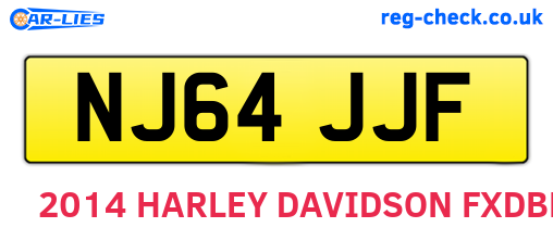 NJ64JJF are the vehicle registration plates.