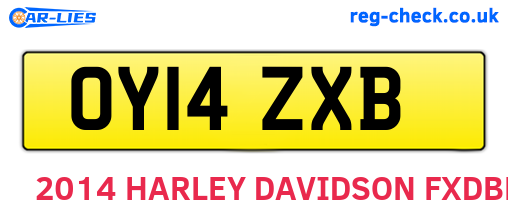 OY14ZXB are the vehicle registration plates.