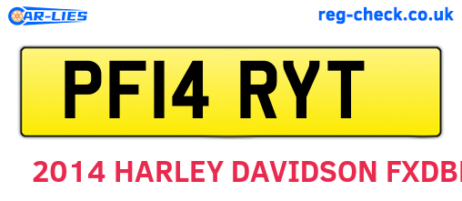 PF14RYT are the vehicle registration plates.