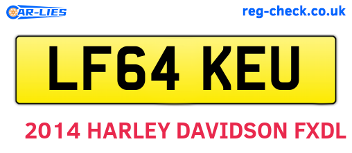 LF64KEU are the vehicle registration plates.
