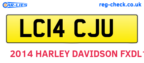 LC14CJU are the vehicle registration plates.