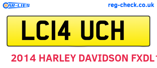 LC14UCH are the vehicle registration plates.