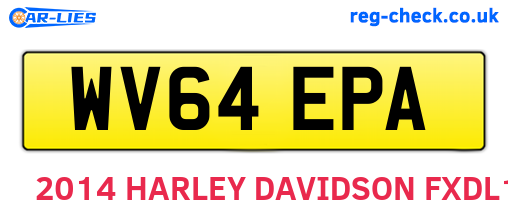 WV64EPA are the vehicle registration plates.