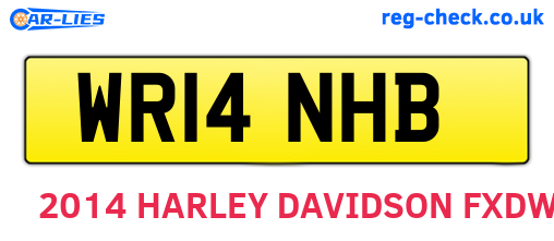 WR14NHB are the vehicle registration plates.