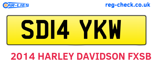 SD14YKW are the vehicle registration plates.