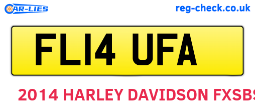 FL14UFA are the vehicle registration plates.