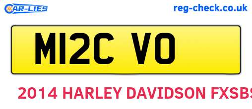 M12CVO are the vehicle registration plates.