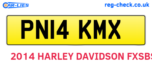 PN14KMX are the vehicle registration plates.