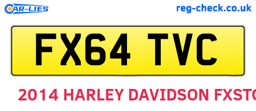 FX64TVC are the vehicle registration plates.