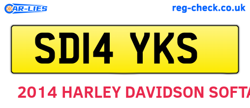SD14YKS are the vehicle registration plates.