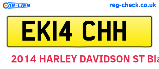 EK14CHH are the vehicle registration plates.