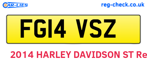 FG14VSZ are the vehicle registration plates.