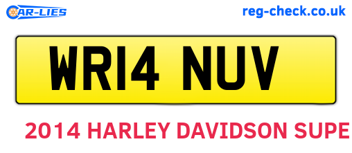 WR14NUV are the vehicle registration plates.