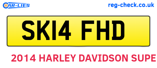 SK14FHD are the vehicle registration plates.