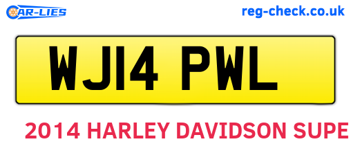 WJ14PWL are the vehicle registration plates.