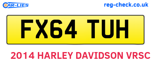 FX64TUH are the vehicle registration plates.
