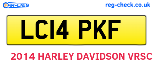 LC14PKF are the vehicle registration plates.