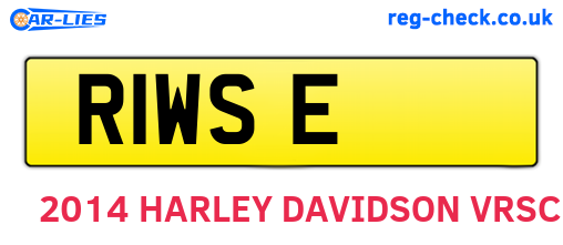 R1WSE are the vehicle registration plates.
