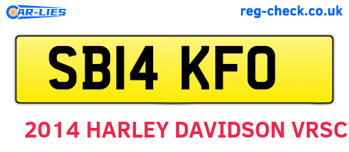 SB14KFO are the vehicle registration plates.