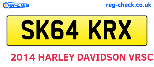 SK64KRX are the vehicle registration plates.